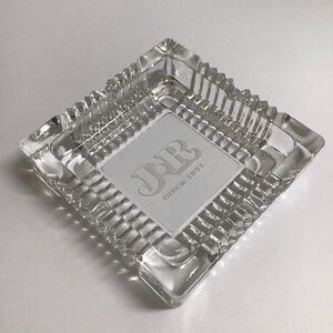 JR CIGARS Ashtray Cut Crystal 7x7” Heavy 3 lb Desk Office NY Since 1971 Vintage